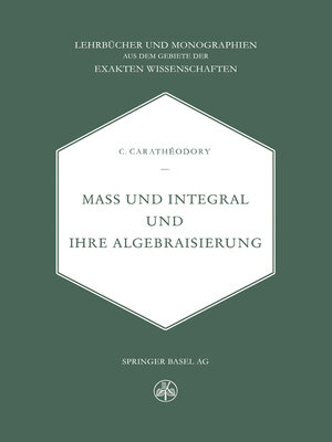 cover image of Mass und Integral und ihre Algebraisierung